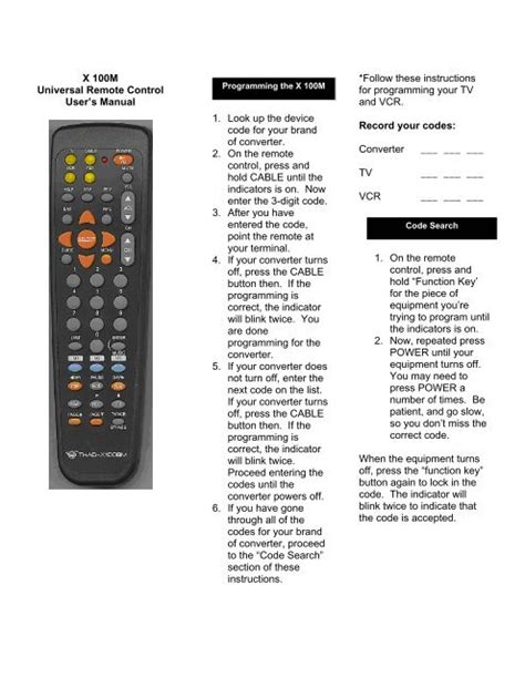 Remote Control user guide